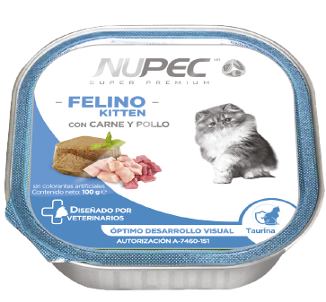 Nupec Kitten 100 g ( Alimento húmedo con carne y pollo )